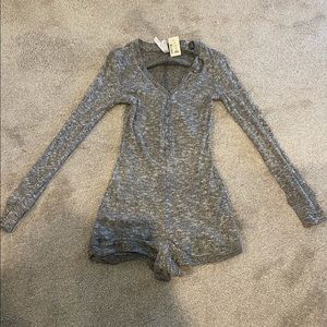 Knit pajama romper